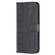 iPhone 15 Pro Max Plaid Embossed Leather Phone Case - Black