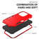 iPhone 15 Pro Max Commuter Shockproof TPU + PC Phone Case - Red+Black