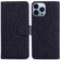 iPhone 15 Pro Max Skin Feel Pure Color Flip Leather Phone Case - Black