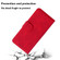 iPhone 15 Pro Max Skin Feel Pure Color Flip Leather Phone Case - Red