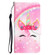 iPhone 15 Pro Max Colored Drawing Leather Phone Case - Unicorn