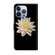 iPhone 15 Pro Max Crystal 3D Shockproof Protective Leather Phone Case - White Flower