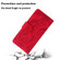 iPhone 15 Pro Max Tiger Embossing Pattern Leather Phone Case - Red