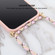 iPhone 15 Pro Max Wheat Straw TPU Shockproof Phone Case with Neck Lanyard - Pink