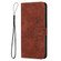 iPhone 15 Pro Max Skin Feel Heart Pattern Leather Phone Case - Brown