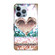 iPhone 15 Pro Max Crystal 3D Shockproof Protective Leather Phone Case - Pink Diamond Heart