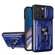 iPhone 15 Pro Max Sliding Camshield TPU+PC Phone Case with Card Slot - Blue