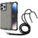 iPhone 15 Pro Max Lanyard Honeycomb Phone Case - Black