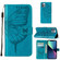 iPhone 15 Pro Max Embossed Butterfly Leather Phone Case - Blue
