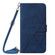 iPhone 15 Pro Max Crossbody 3D Embossed Flip Leather Phone Case - Blue