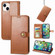 iPhone 15 Pro Max Retro Solid Color Buckle Leather Phone Case - Brown