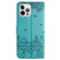 iPhone 15 Pro Max Cat Embossing Pattern Leather Phone Case with Lanyard - Blue