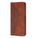 iPhone 15 Pro Max Diamond Splicing Skin Feel Magnetic Leather Phone Case - Brown