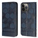 iPhone 15 Pro Max Football Texture Magnetic Leather Flip Phone Case - Dark Blue