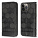 iPhone 15 Pro Max Football Texture Magnetic Leather Flip Phone Case - Black