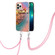iPhone 15 Pro Max Electroplating Pattern IMD TPU Shockproof Case with Neck Lanyard - Dream Chasing Butterfly