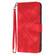 iPhone 15 Pro Max Line Pattern Skin Feel Leather Phone Case - Red