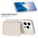 iPhone 15 Pro Max BF26 Wave Pattern Card Bag Holder Phone Case - Beige