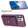 iPhone 15 Pro Max BF29 Organ Card Bag Ring Holder Phone Case - Dark Purple
