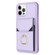 iPhone 15 Pro Max BF29 Organ Card Bag Ring Holder Phone Case - Purple
