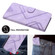 iPhone 15 Pro Max Line Pattern Skin Feel Leather Phone Case - Light Purple