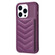 iPhone 15 Pro Max BF26 Wave Pattern Card Bag Holder Phone Case - Dark Purple
