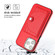 iPhone 15 Pro Max Shockproof Leather Phone Case with Card Holder - Red