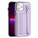iPhone 15 Pro Max Shockproof Leather Phone Case with Wrist Strap - Purple
