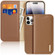 iPhone 15 Pro Max DUX DUCIS Hivo Series Cowhide + PU + TPU Flip Phone Case - Brown