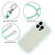 iPhone 15 Pro Lanyard Candy Color Wave TPU Clear PC Phone Case - Green