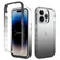 iPhone 15 Pro Shockproof Clear Gradient PC + TPU Phone Case - Black