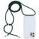 iPhone 15 Pro Transparent Acrylic Airbag Shockproof Phone Protective Case with Lanyard - Dark Green