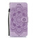 iPhone 15 Pro Mandala Embossing Pattern Horizontal Flip Leather Phone Case - Purple