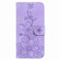 iPhone 15 Pro Lily Embossed Leather Phone Case - Purple