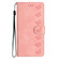 iPhone 15 Pro Seven Butterflies Embossed Leather Phone Case - Pink