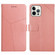 iPhone 15 Pro HT01 Y-shaped Pattern Flip Leather Phone Case - Pink