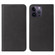 iPhone 15 Pro Magnetic Closure Leather Phone Case - Black