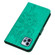 iPhone 15 Pro Embossed Butterfly Leather Phone Case - Green