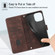 iPhone 15 Pro Skin-feel Embossed Leather Phone Case - Brown