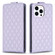 iPhone 15 Pro Diamond Lattice Vertical Flip Leather Phone Case - Purple