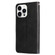 iPhone 15 Pro Fashion Calf Texture Zipper Leather Phone Case - Black