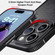 iPhone 15 Pro iPAKY MG Series Carbon Fiber PC + TPU Protective Phone Case - Dark Red