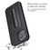 iPhone 15 Pro Fierre Shann Holder Back Cover PU Phone Case - Black