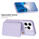 iPhone 15 Pro BF26 Wave Pattern Card Bag Holder Phone Case - Purple