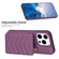 iPhone 15 Pro BF26 Wave Pattern Card Bag Holder Phone Case - Dark Purple