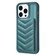 iPhone 15 Pro BF26 Wave Pattern Card Bag Holder Phone Case - Green