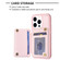 iPhone 15 Pro BF26 Wave Pattern Card Bag Holder Phone Case - Pink