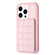 iPhone 15 Pro Grid Card Slot Holder Phone Case - Pink