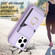 iPhone 15 Pro BF29 Organ Card Bag Ring Holder Phone Case - Purple