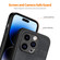 iPhone 15 Pro ENKAY Retro Leather Skin PC Phone Case with High Aluminum-silicon Glass Film - Black